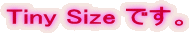 Tiny Size です。